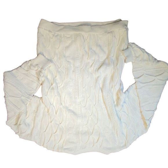 Men’s white GAS brand textured sweater size‎ M - Picture 8 of 12